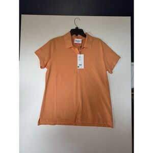 NWT Walter Hagen Clubhouse Womens Short Sleeve Polo Golf Shirt Orange‎ XXL